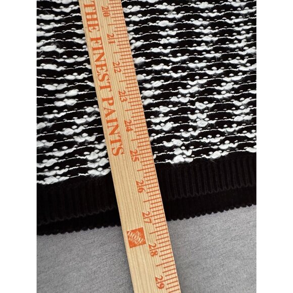 Calvin Klein Sweater Women’s Sz L Black White Pullover Cowl Neck‎ - Picture 6 of 8